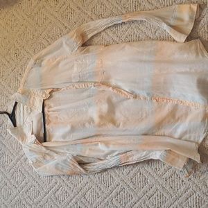 J. crew button flannel long sleeve yellow and blue